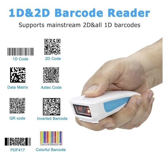 Upgraded Mini Wireless QR Barcode Scanner, 3 In 1 Bluetooth C850 - Picture 2 of 6